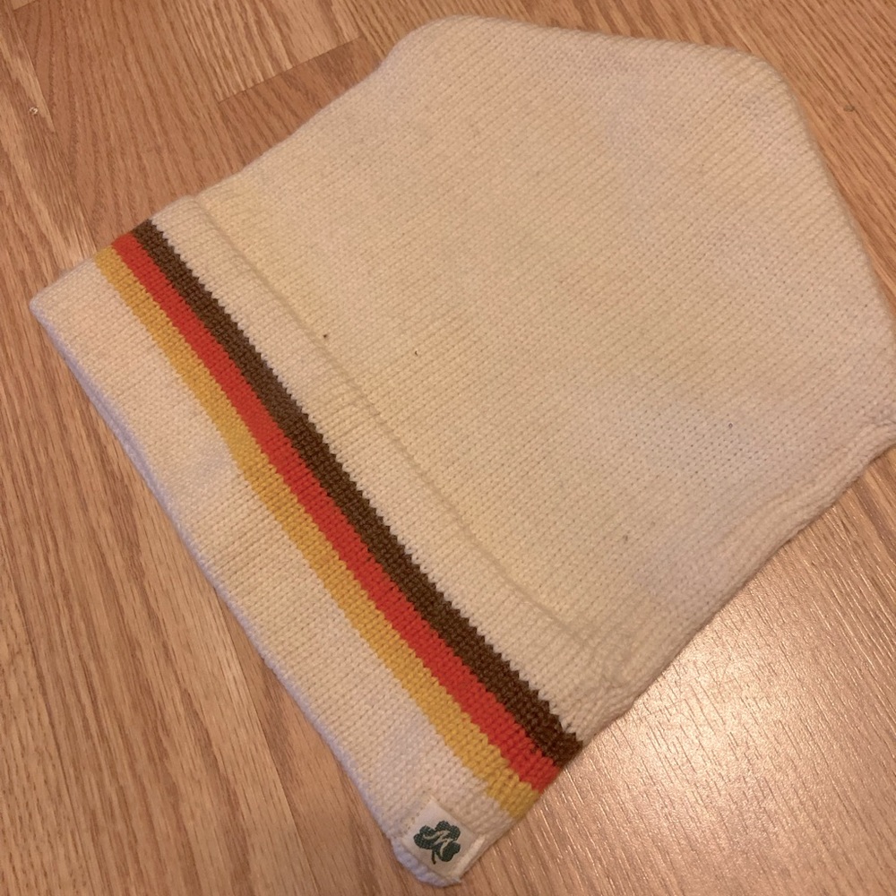 Vintage Moriarty knit wool hat, 1970s , made in Vermont, ski snowboard